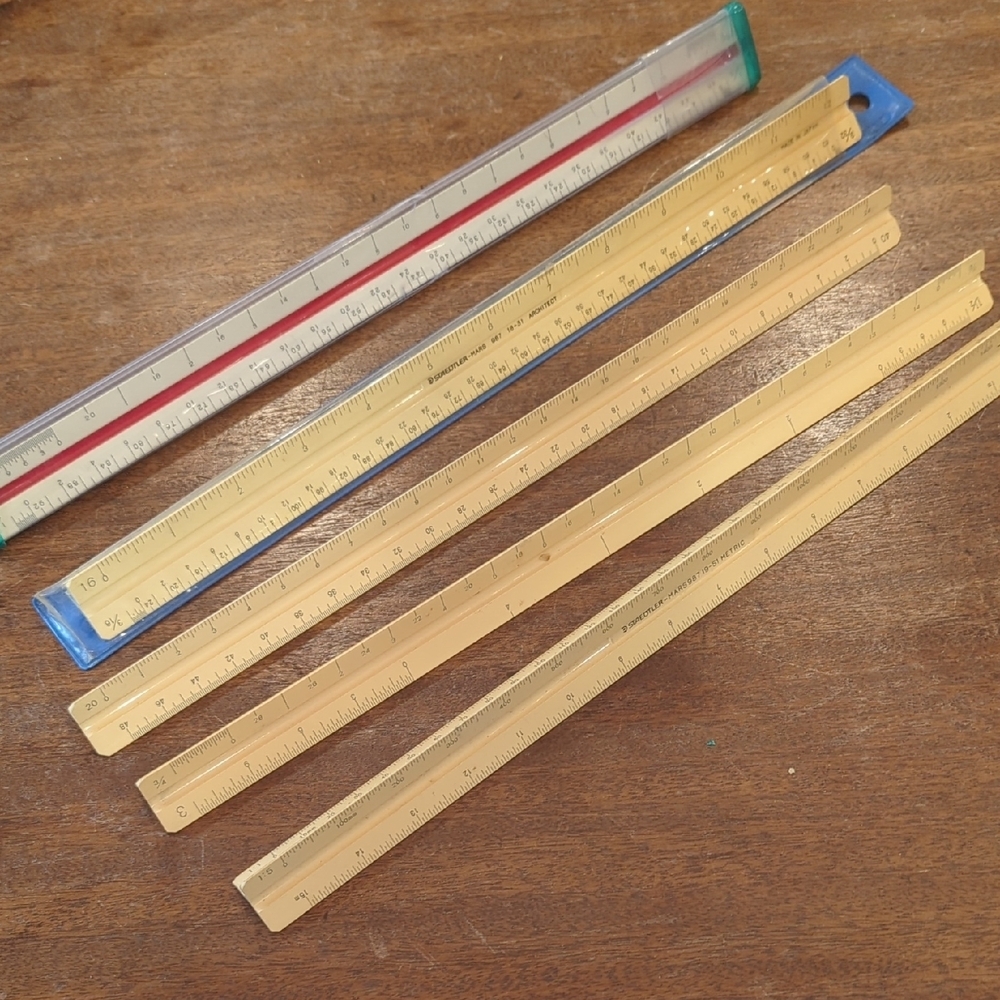 12 Inch Architect/Engineer /Metric Triangular Scale Ruler